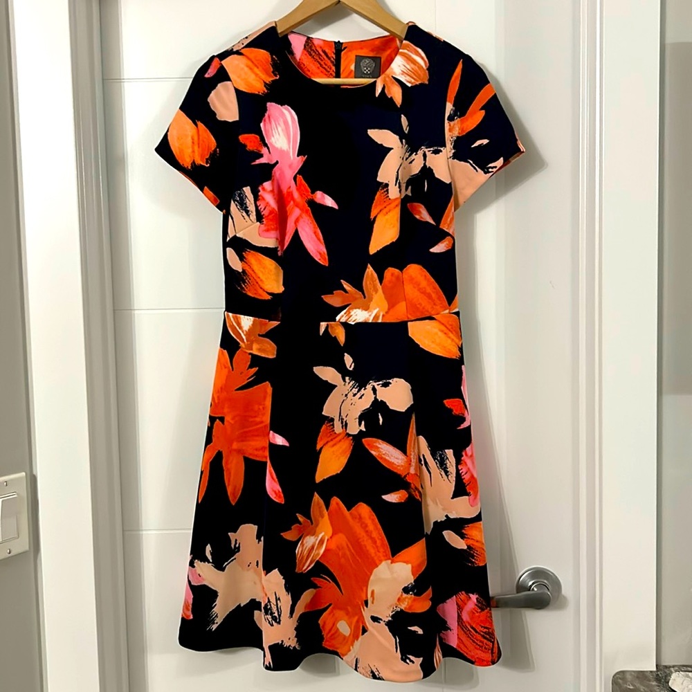 #107 - VINCE CAMUTO Floral A-Line Dress